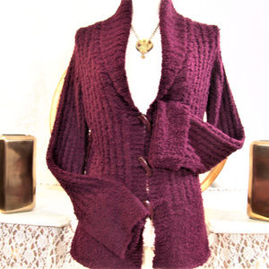 WESTERN CONNECTION Rare Textured maroon SWEATER M